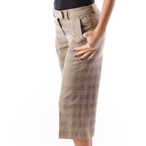 Theory plaid cropped pants